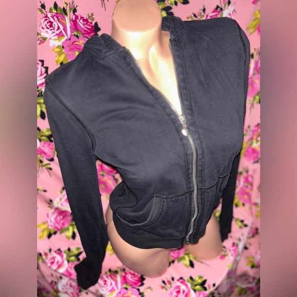 Twisted heart hoodie sweatshirt track jacket Y2k 90’s crystal rhinestone zip up - Picture 6 of 9